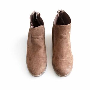 Unionbay Brown Suede Ankle Boots Women’s Casual Zip Booties